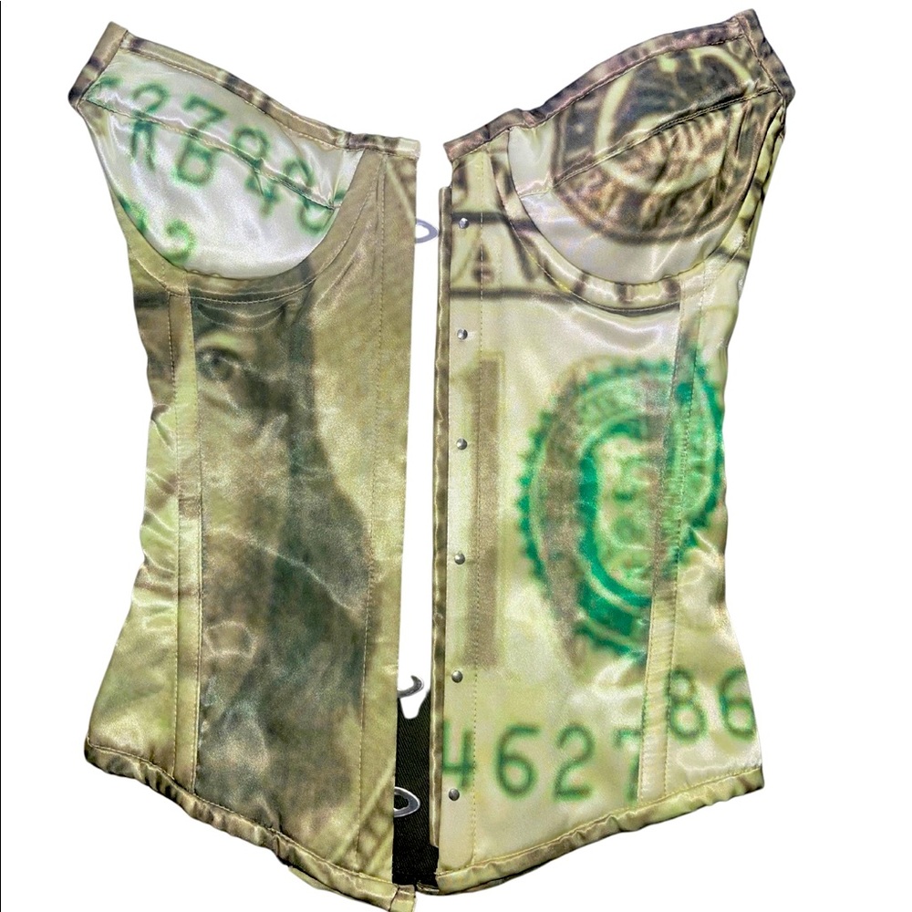 *New* the la remix money printed corset.
